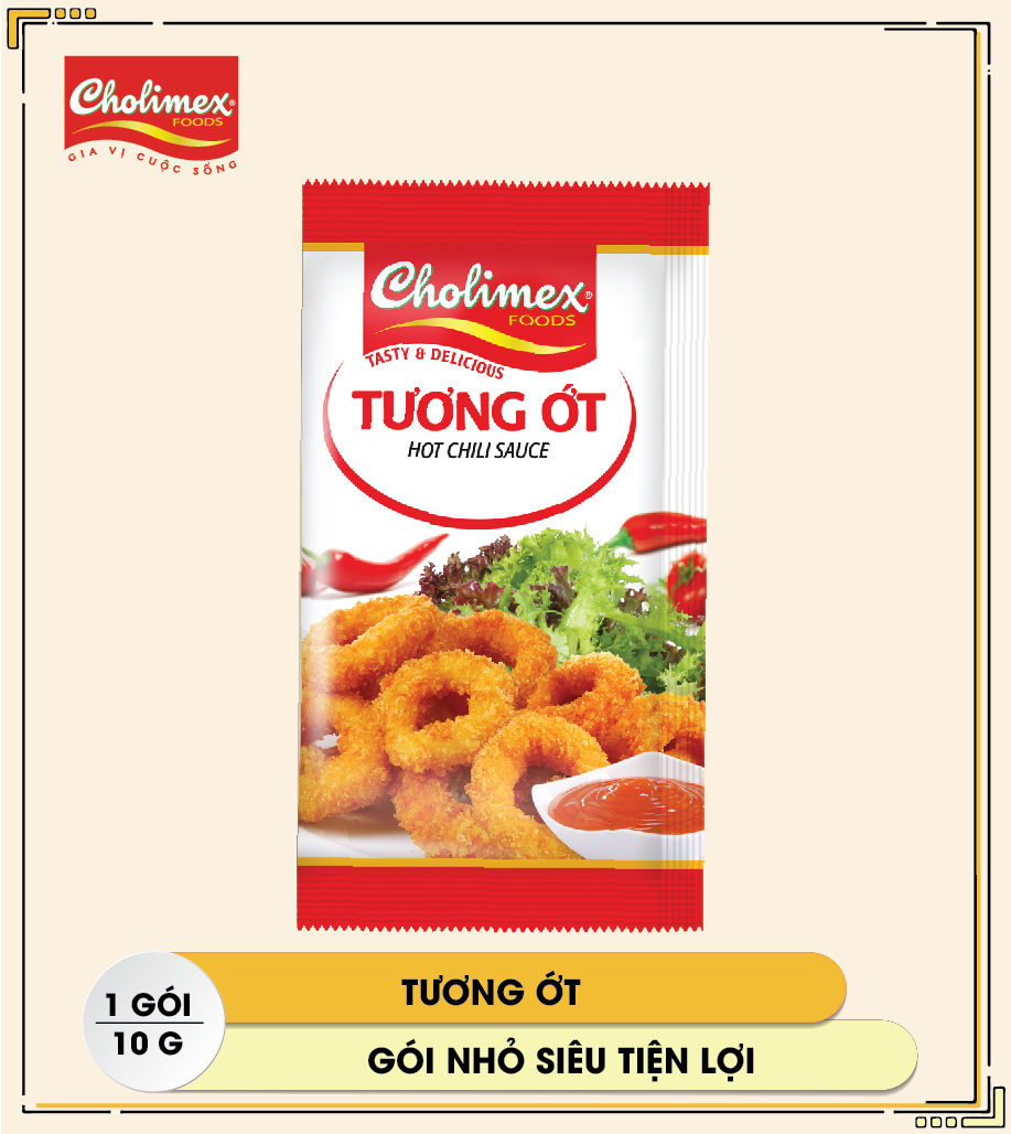 Tương ớt gói Cholimex 10g siêu tiện lợi (01 túi gồm 50 gói)