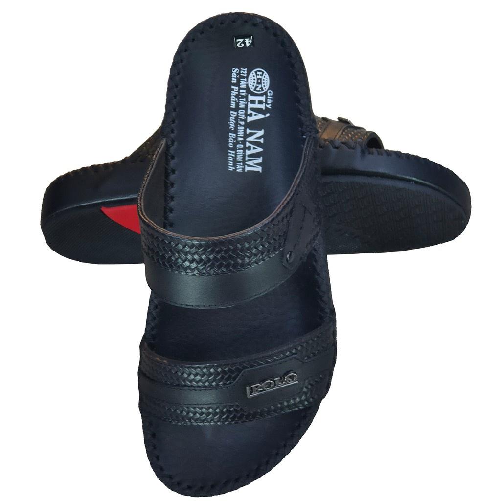 Dép Nam Quai Ngang Da Bò Thật TiTi ĐÔ Cao Cấp DN272d