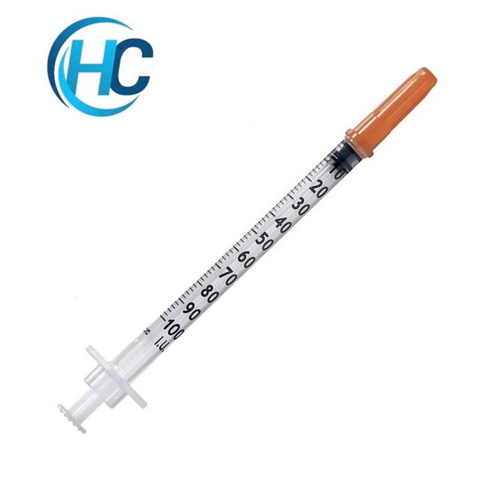 Bơm Tiêm Insulin, Kim Đầu Cam Chích Tiểu Đường: B.Braun-siêu nhỏ, chích êm (Hộp 100C)