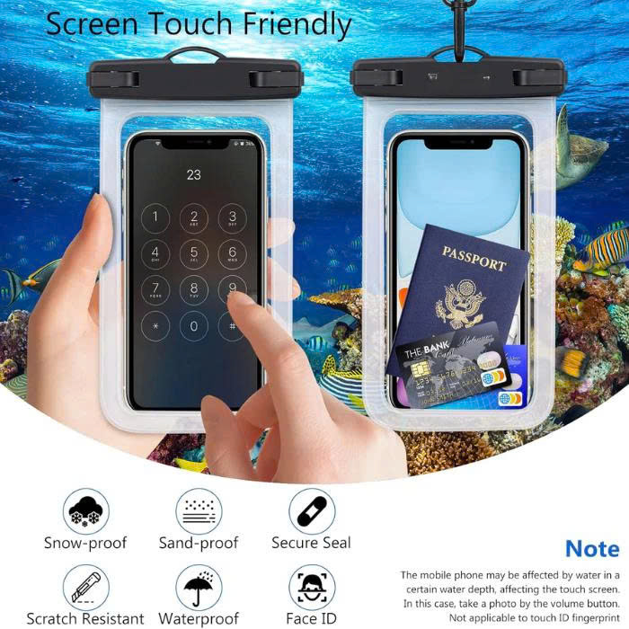 Túi Đựng Điện Thoại Chống Thấm Nước 30M OUBALA Đi Bơi Biển Lặn Nhiều Loại Kích Thước Iphone, Samsung - hàng chính hãng