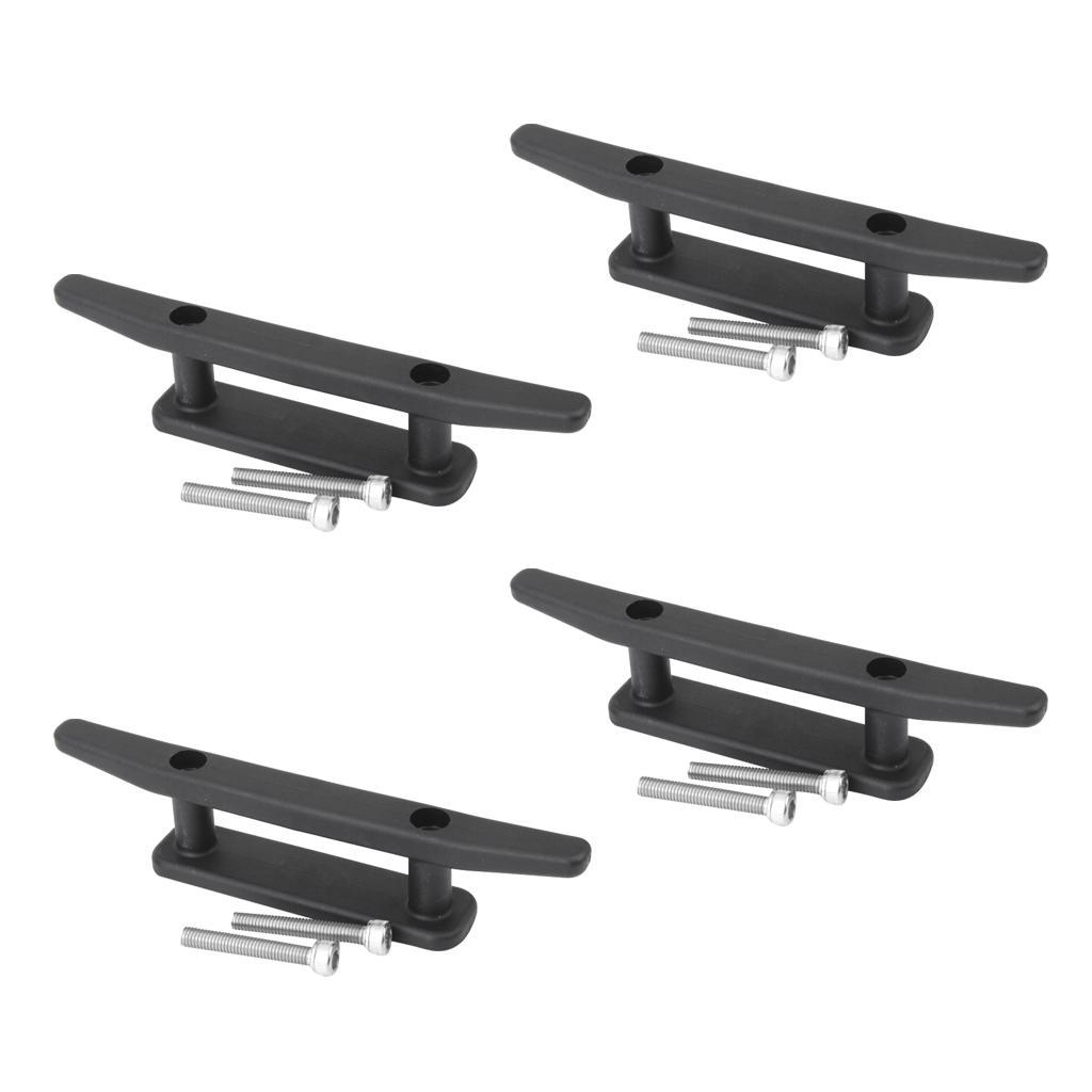 4 Pieces Nylon Marine Kayak  Cleat Mooring Deck Mount Kit Hardware