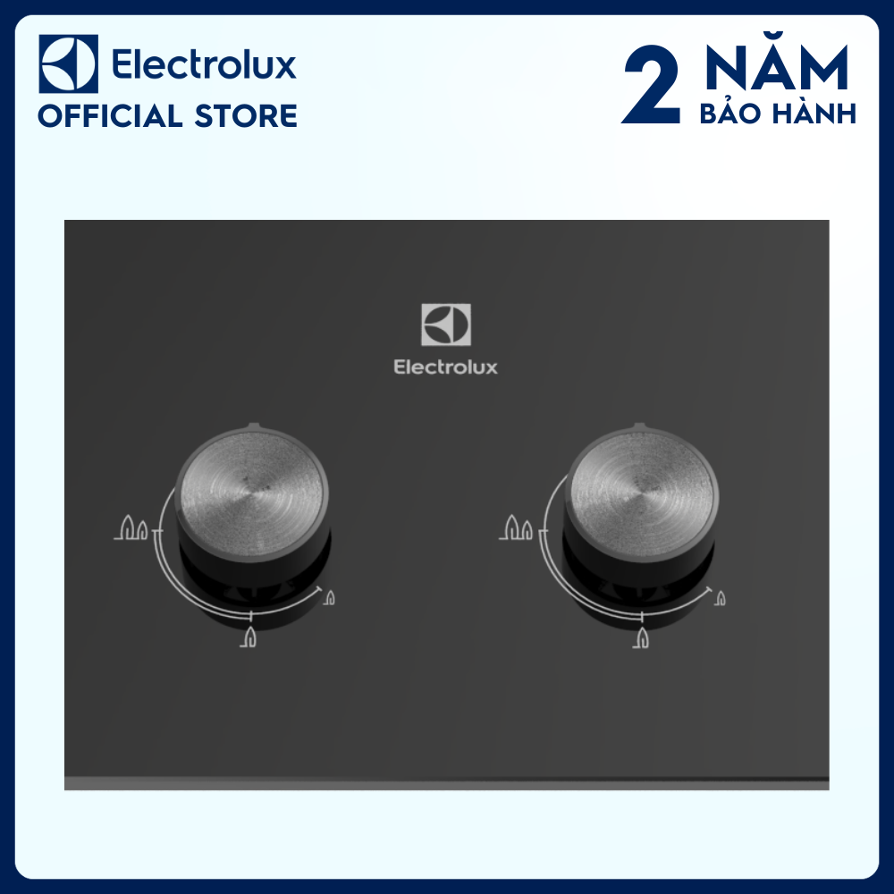 [Free Giao lắp] Bếp ga Ganar Electrolux EHG7230BE 2 mâm chia lửa 78cm - Đầu đốt công suất cao, an toàn, Mặt kính cường lực dễ dàng lau chùi và vệ sinh [Hàng chính hãng]