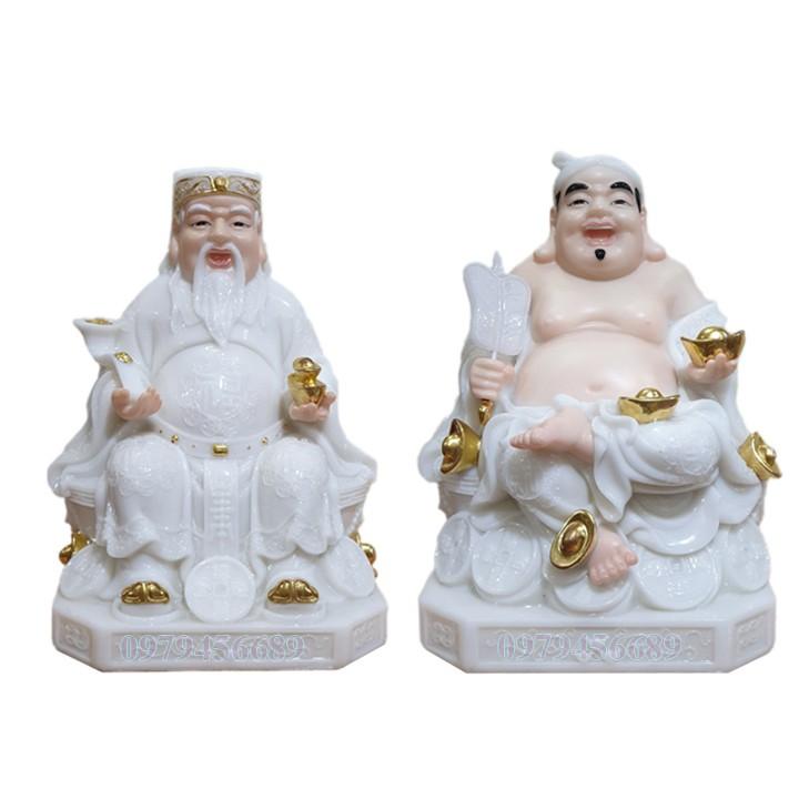 Cặp tượng thần tài ông địa đá cao cấp 10 inch - M2
