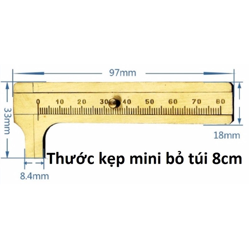 thước kẹp mini bỏ túi 8cm