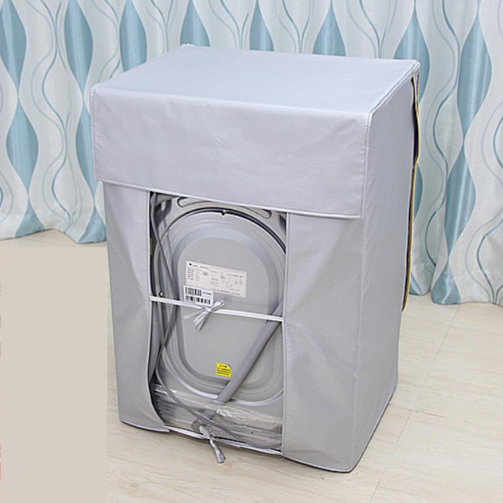 Anti-Dust Waterproof Zipper Top Or Strap On Drum Washing Machine Dryer Cover Protector Water Resistant 60 x 85cm