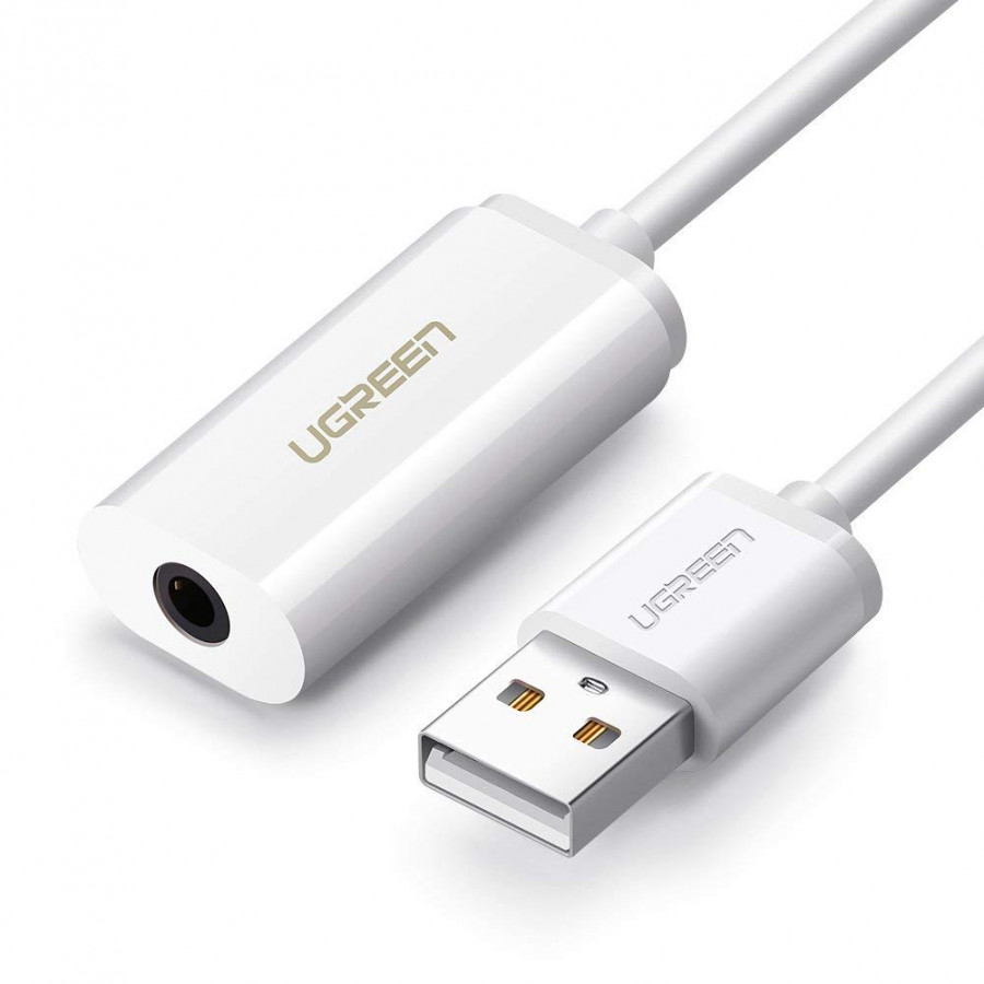 Hình ảnh USB Sound Card - Cáp chuyển từ cổng USB ra audio 3.5mm hỗ trợ Mic và Tai Nghe Ugreen 30712 - Hàng Chính Hãng