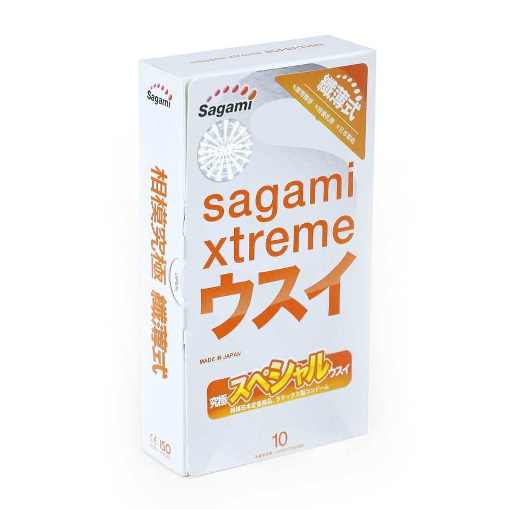 Bao Cao Su Siêu Mỏng Ôm Khít Sagami Xtreme Super Thin (10pcs) - Không Mùi Cao Su - 100% Nhập Khẩu Nhật Bản - Che Tên Sản Phẩm