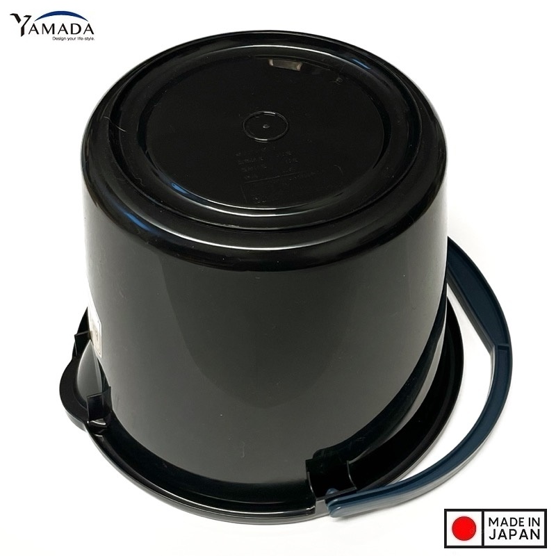 Xô nhựa có quai xách Yamada 7.5L - màu đen, làm từ nhựa PP cao cấp - nội địa Nhật Bản