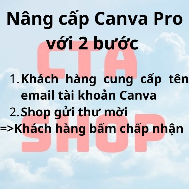 Nâng cấp tài khoản Canva chính chủ