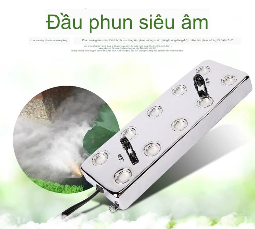 Máy tạo khói hồ cá Loại Lớn 10 đầu, 36V cao cấp có phao nổi