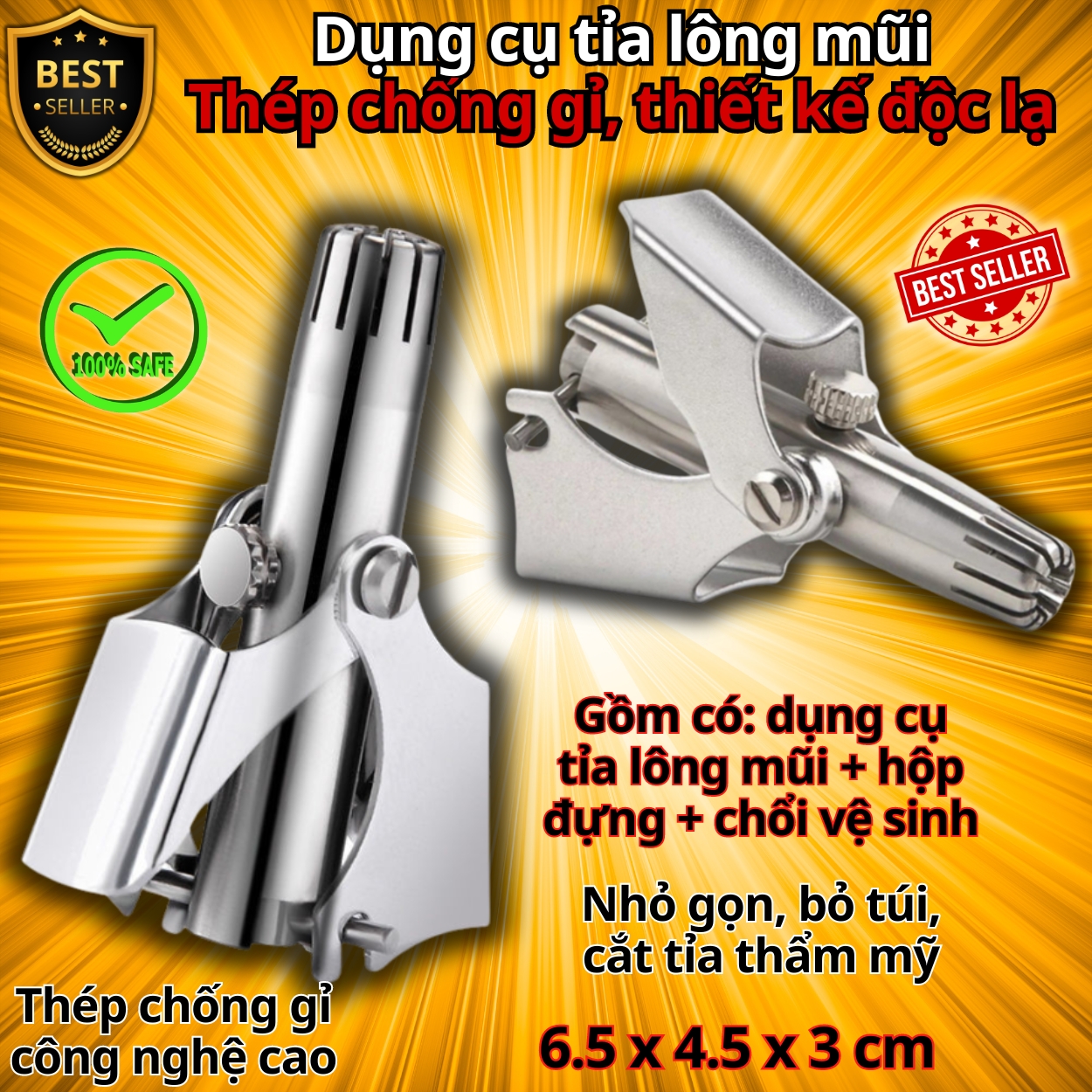 Bộ dụng cụ cắt móng tay 12 chi tiết làm bằng thép không gỉ cao cấp – Dụng cụ vệ sinh mini, tỉa lông mũi độc đáo D Danido