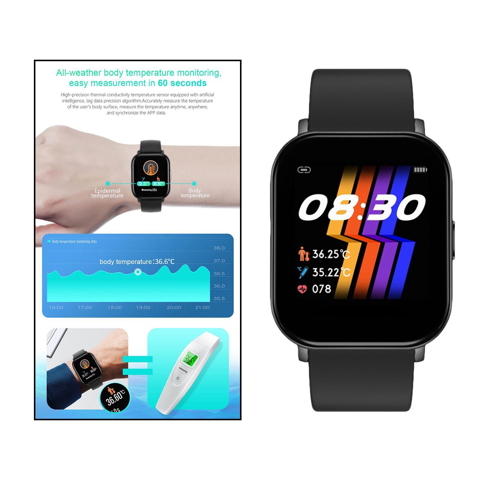 Smart Fitness Monitor for Men Women Black