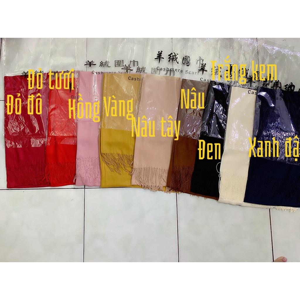 Khăn Quàng Cổ Nữ Jussy Fashion Chất Khăn Choàng Cổ Len Cashmere Dày Mịn Nhiều Màu Hot Trend Kích Thước 180x80cm - Đỏ Đậm