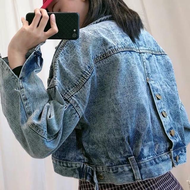 ÁO KHOÁC JEANS CROPTOP túi ngực