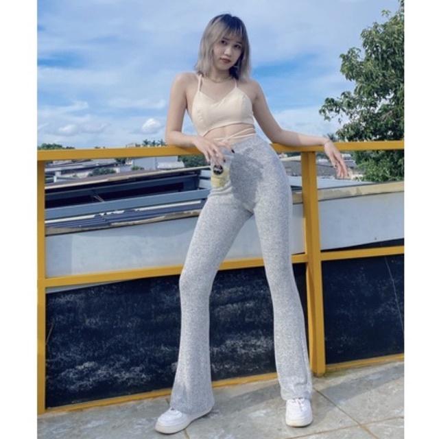 Quần Comfy Pants chất len Hàn Châu mềm mịn co giãn cao nâng mông tôn dáng mỏng mịn thoải mái năng động cả ngày