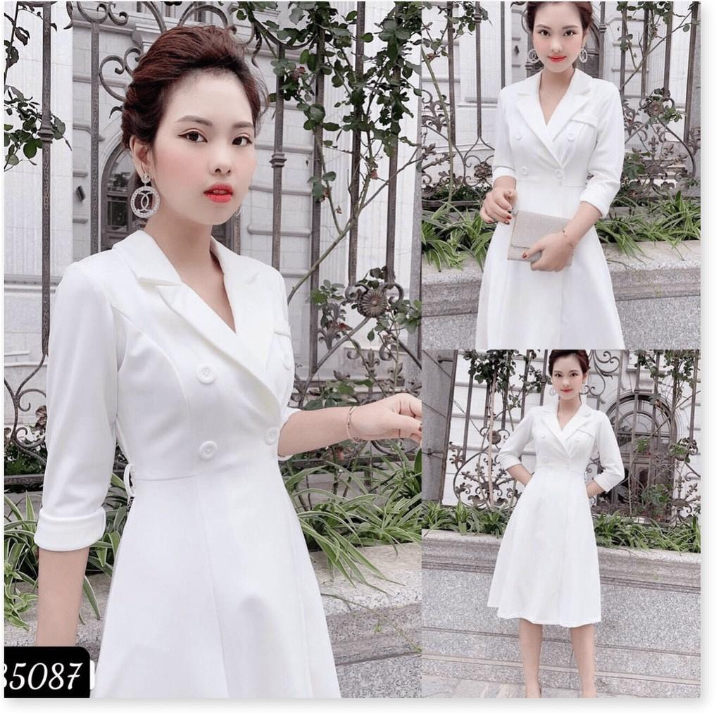 ĐẦM XOÈ TRẮNG VINTAGE SANG TRỌNG XINH XẮN , CHO CÁC NÀNG/ CÓ ĐỦ SIZE THỜI TRANG MỚI KINGSHOP79