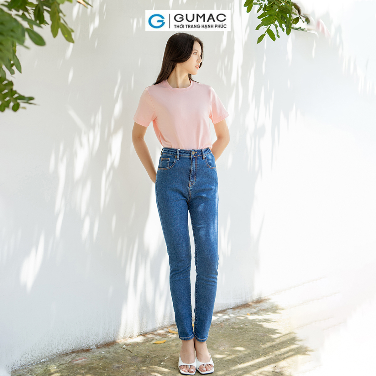 Quần Jeans nữ slim tôn dáng thời trang GUMAC QJD06051