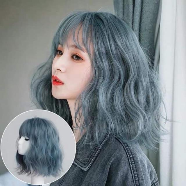 Tóc giả nữ xù dợn cao cấp - tặng lưới chùm
