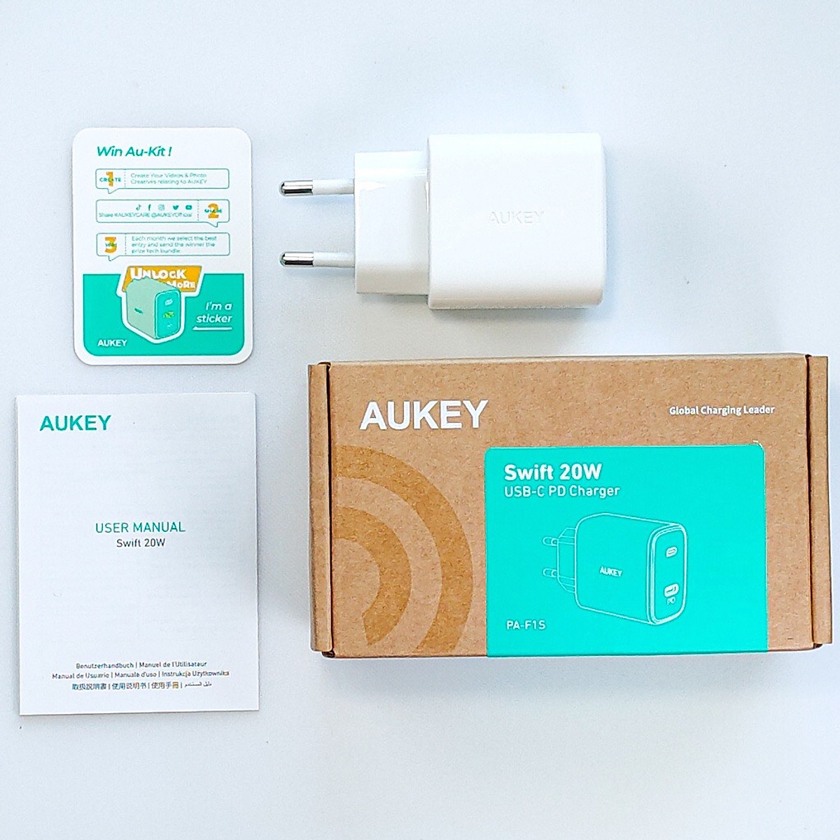 Hình ảnh Cốc sạc Aukey 1Type-C 20W PA-F1S - Hàng chính hãng