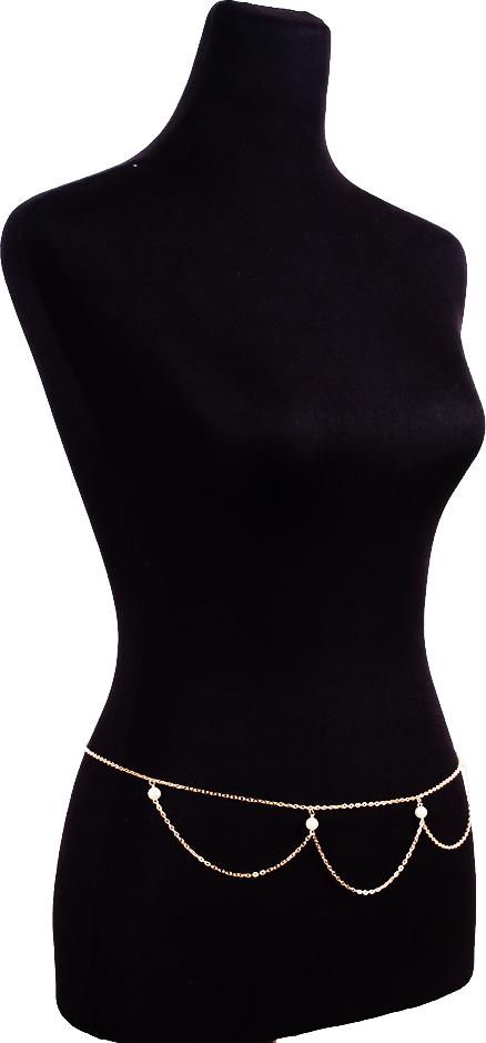 Thắt lưng dạng xích mix ngọc trai độc đáo