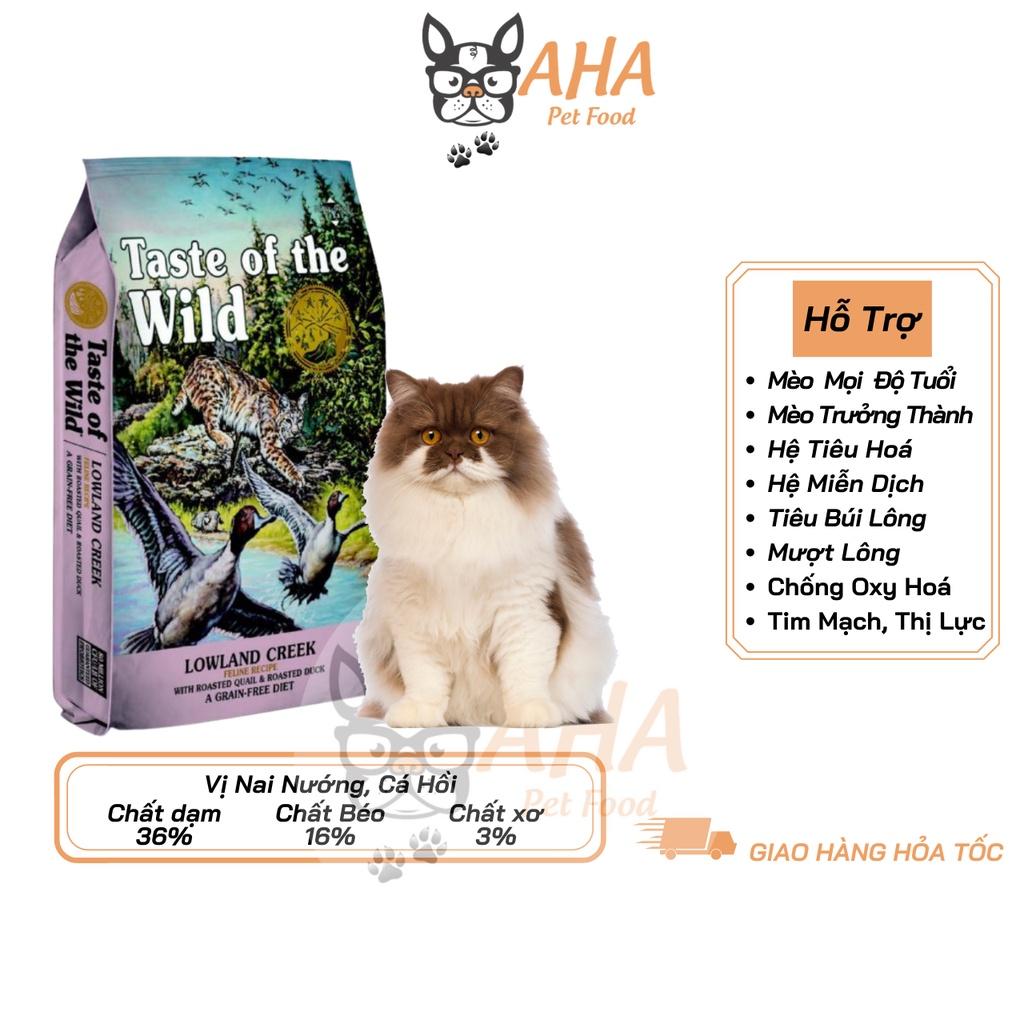 Thức Ăn Cho Mèo Anh Lông Dài Bao 6.6kg Taste Of Wild Vị Chim Cút, Thịt Vịt, Rau Củ, Trái Cây Mượt Lông, Búi Lông