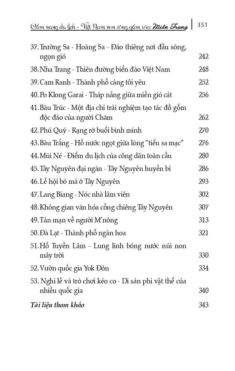 Cẩm nang du lịch: Việt Nam Non Sông Gấm Vóc - Miền Trung