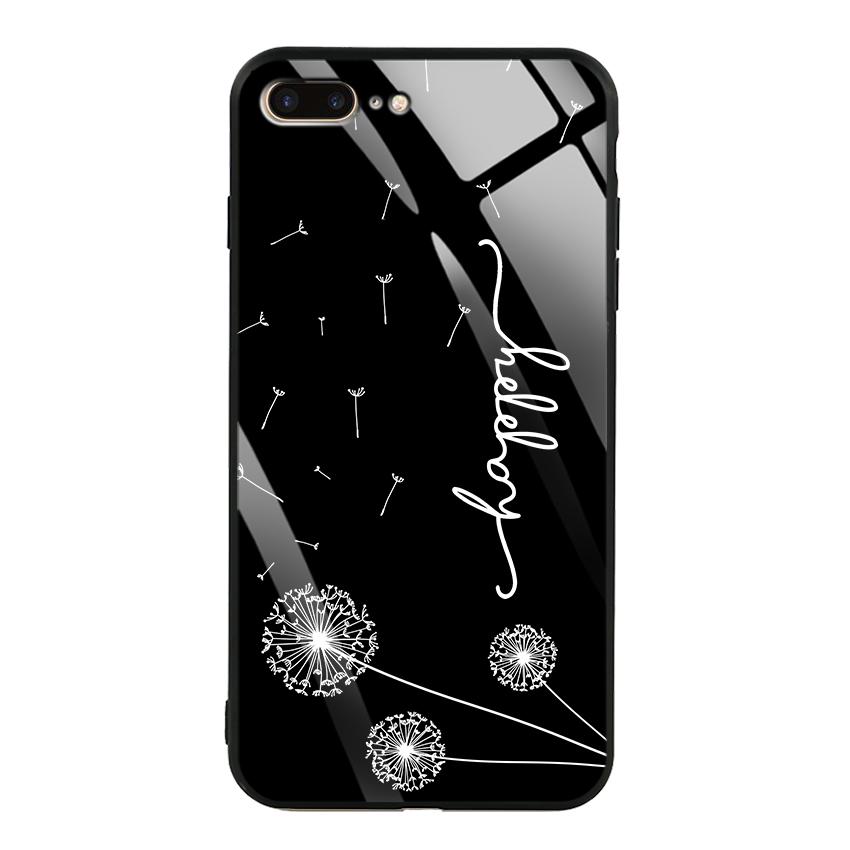 Ốp Lưng Kính Cường Lực cho điện thoại Iphone 7 Plus / 8 Plus - 03004 7889 BOCONGANH06 - In hình hoa bồ công anh - Hàng Chính Hãng