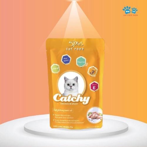 Pate Catchy 5plus dành cho mèo cưng dạng gói 70g nhiều vị