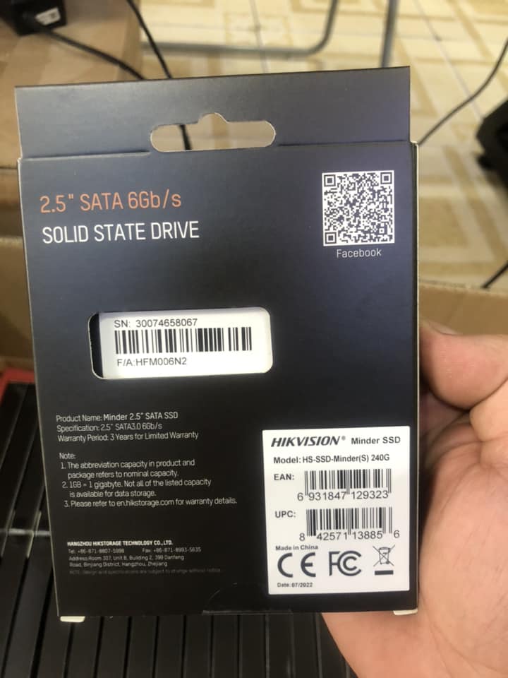 Ổ cứng SSD 240GB Hikvision HS-SSD-Minder/240G SATA III đọc 550mb/s ghi 450mb/s - Hàng chính hãng bảo hành 36 tháng