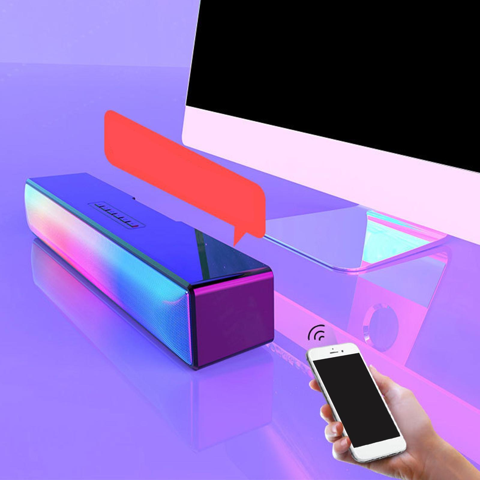 Computer Speaker Bluetooth 5.1 HiFi Sound Bar for Cellphone Tablet Desktop