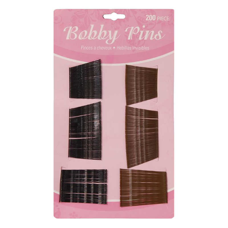 Ghim Tóc Đen/Nâu 200 Cái Bobby Pins 200pc Black/Brown Uncle Bills