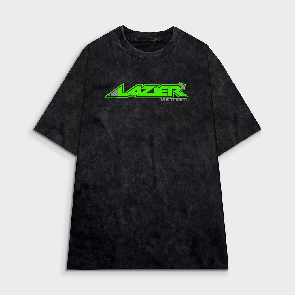 Áo Thun Brand Lazier Vietnam / Signature LZ01 / WASH ĐEN - Chất liệu cotton 100% 250gsm