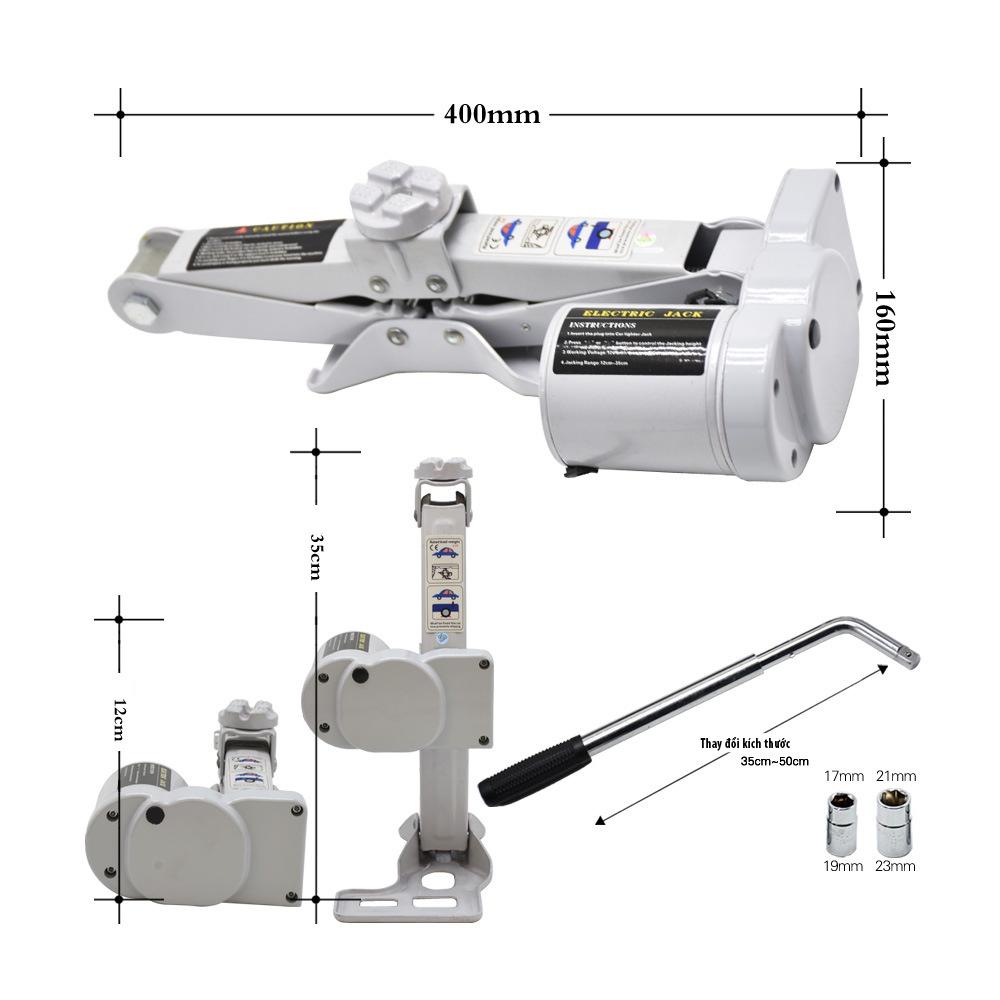 Bộ Dụng Cụ Nâng Kích Gầm Bằng Điện Cho Xe Hơi, Ô Tô Thương Hiệu Cao Cấp - MVN AUTO