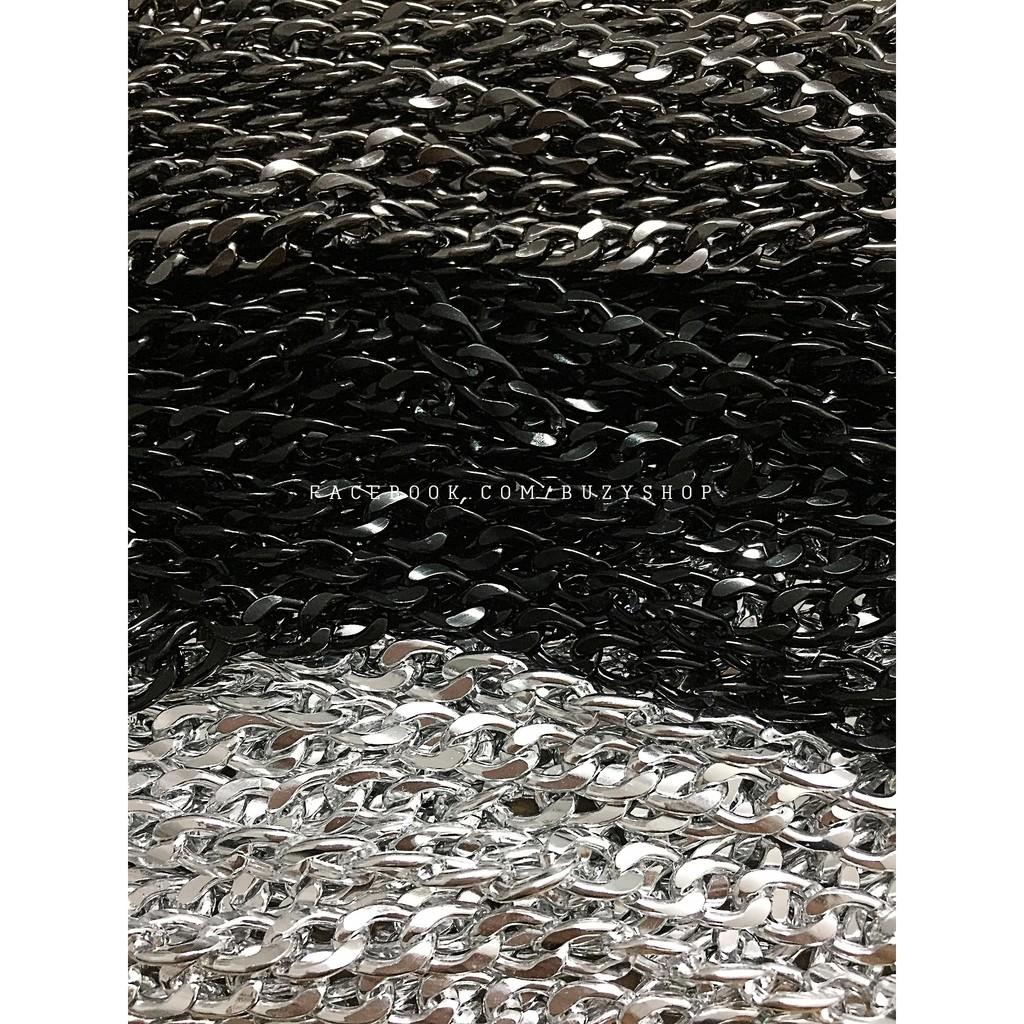 Dây xích nặng,bản dày 8mm -nguyên liệu thủ công, quai túi xách, phụ liệu handmade