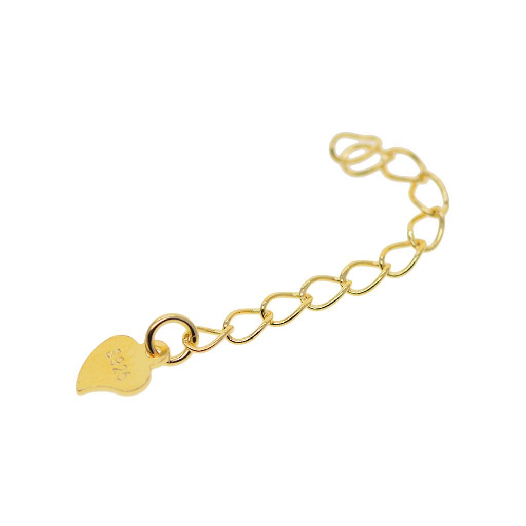 2pcs Heart  Chain  Bracelets Anklets   Chain - Golden, 4CM