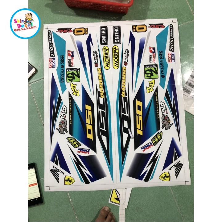 Tem rời winner dán xe trắng 3