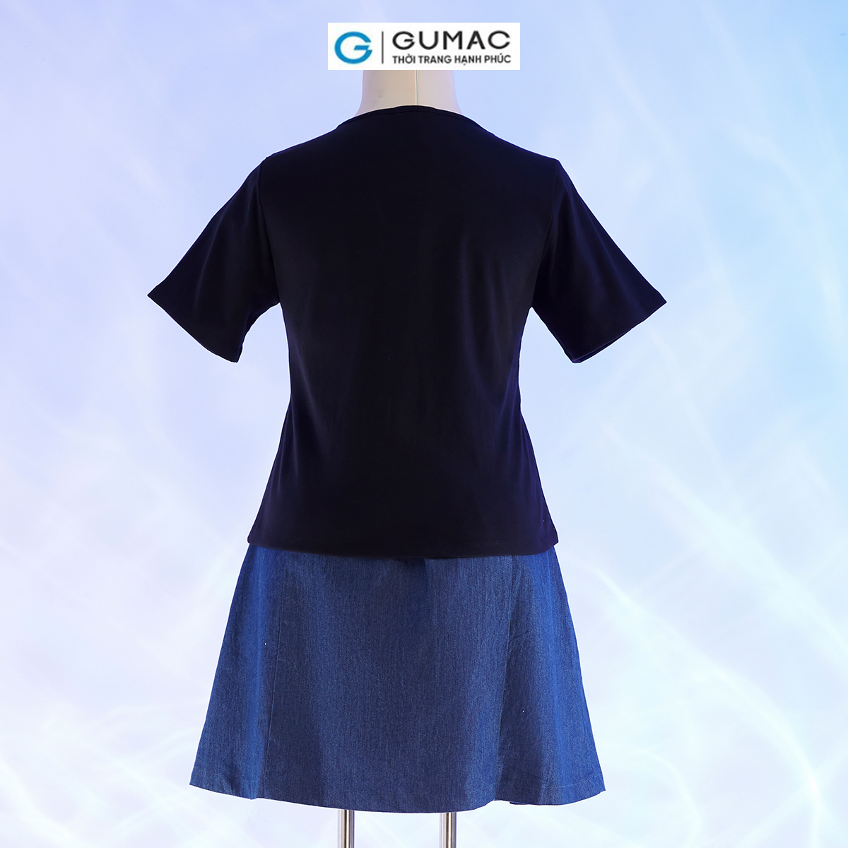 [Có size đến 85kg] Áo thun bigsize cổ xoắn thời trang GUMAC ATD10037
