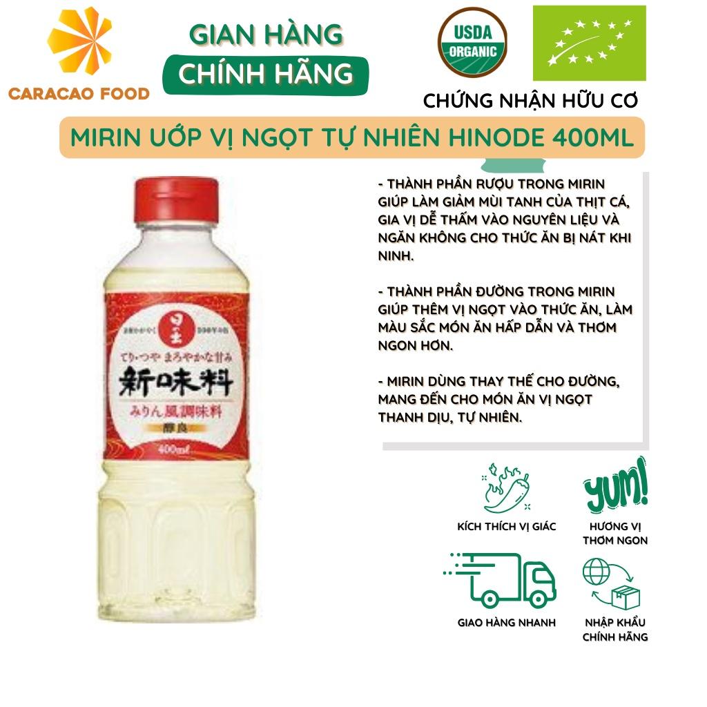 Gia vị Mirin ướp thịt cá át mùi tanh Hinode vị ngọt tự nhiên (King Brewing) 400ml - Dùng làm Xốt ướp thịt cá ngon hơn