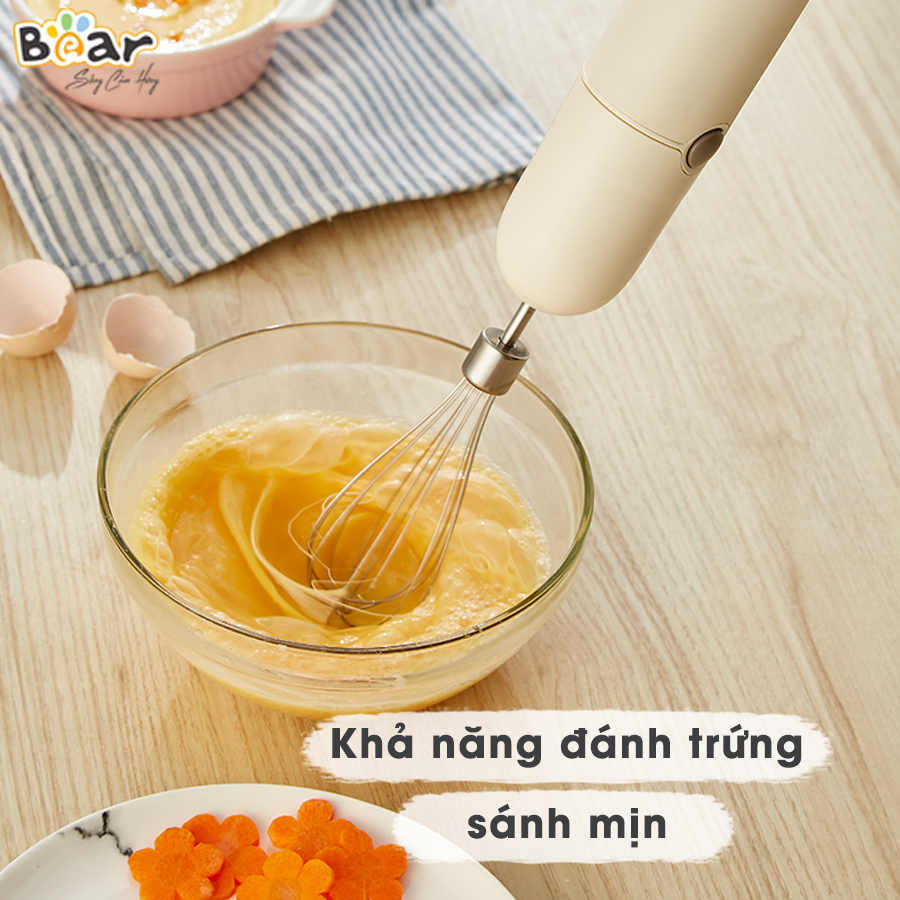 Bộ Máy Xay Bear Đa Năng Xay Ăn Dặm, Xay Cháo, Xay tỏi ớt, Đánh Trứng Cầm Tay Tiện Lợi - JBQ-B50E1