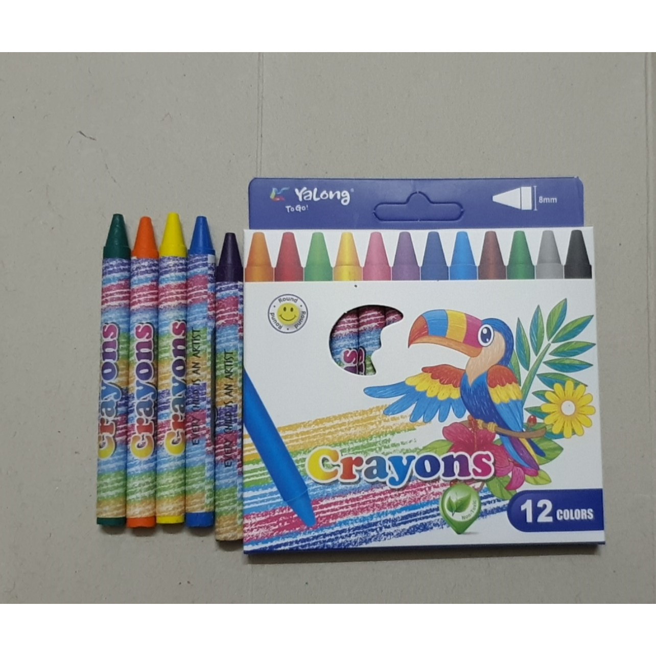 BÚT SÁP 12 MÀU CHO BÉ CRAYONS 02