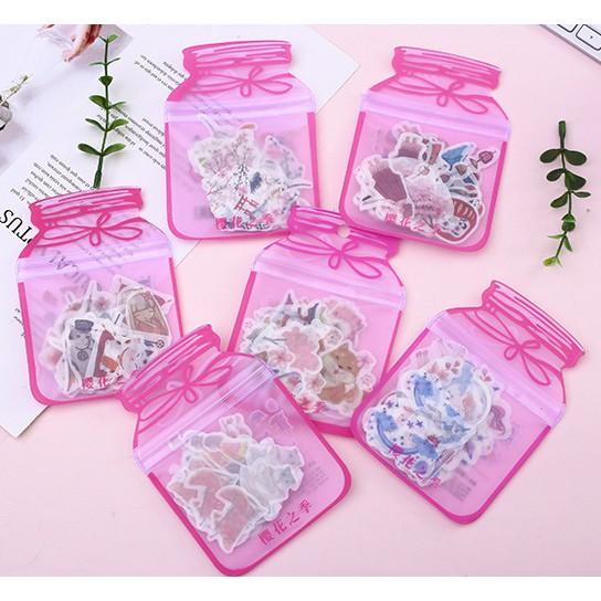 set 40 sticker ngộ nghĩnh phong cách nhật bản - trang trí sổ tay, sổ planner