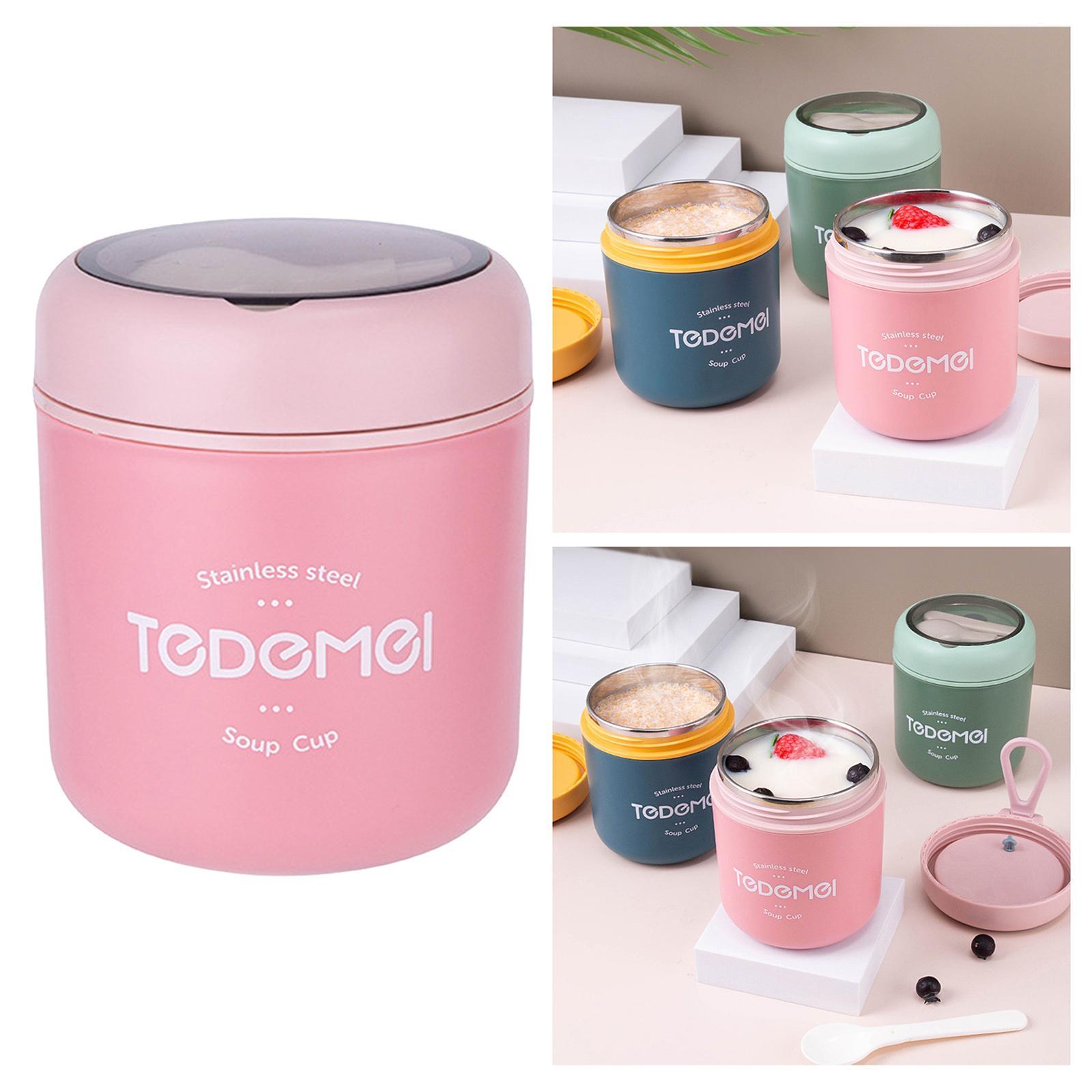 Stainless Steel Thermal Cup Portable Insulated Porridge Lunch Box Food Jar