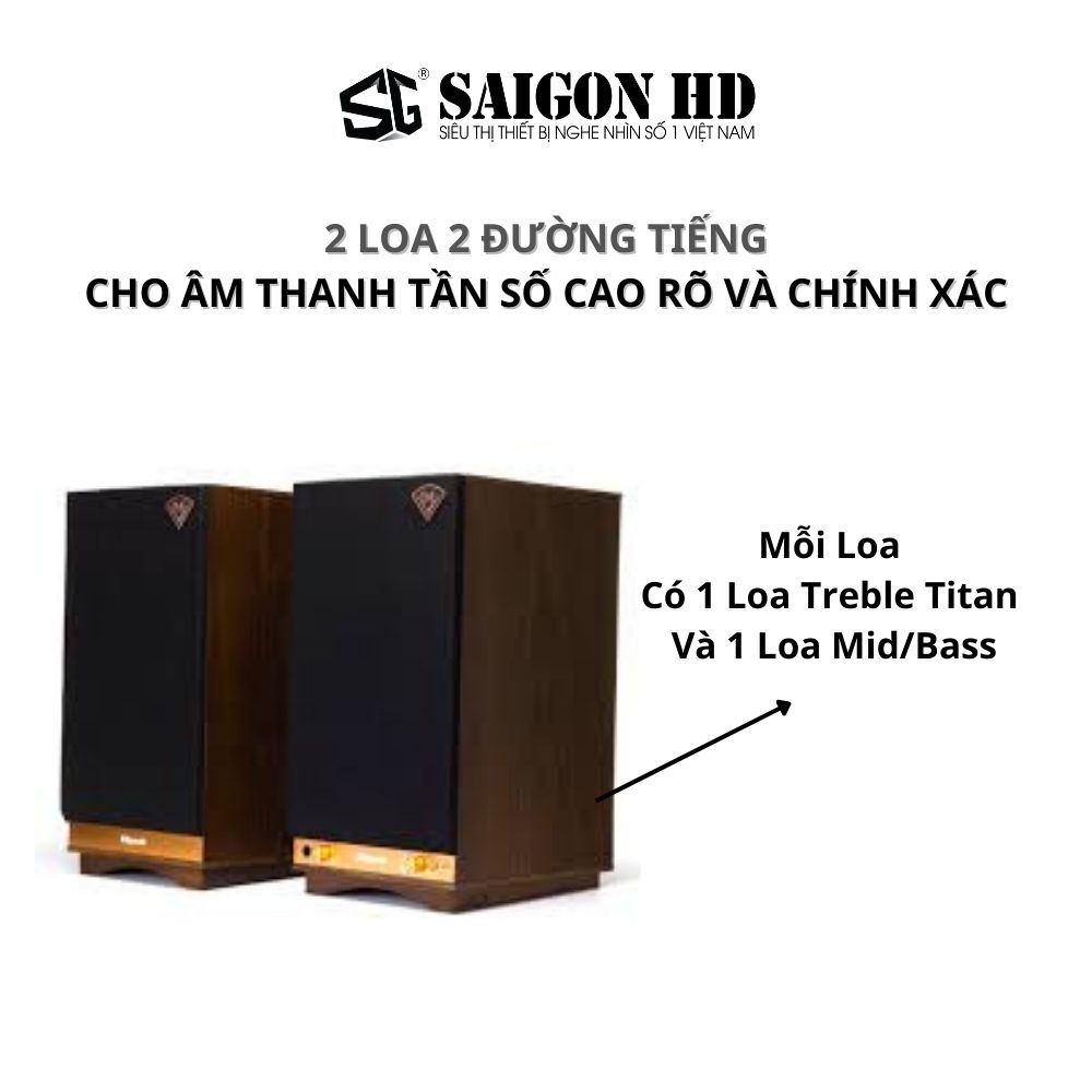 Loa Bluetooth Klipsch The Sixes (Walnut) - Hàng Chính Hãng