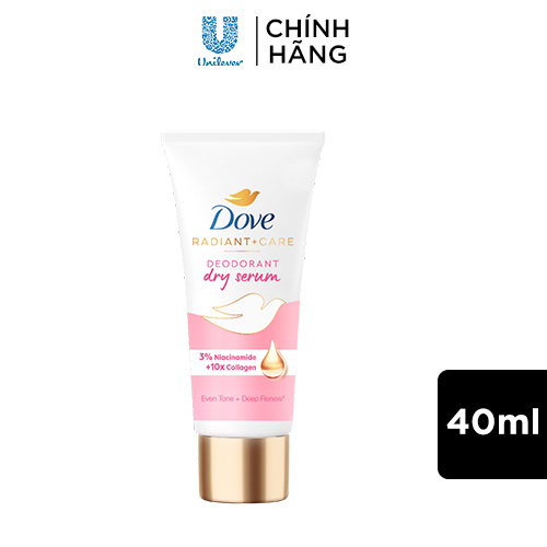 Combo 2 Kem ngăn mùi tinh chất serum vùng cánh cao cấp Dove dành cho nữ với 3% Niacinamide giúp dưỡng da sáng mịn đều màu và mờ thâm thu nhỏ lỗ chân lông 40ml