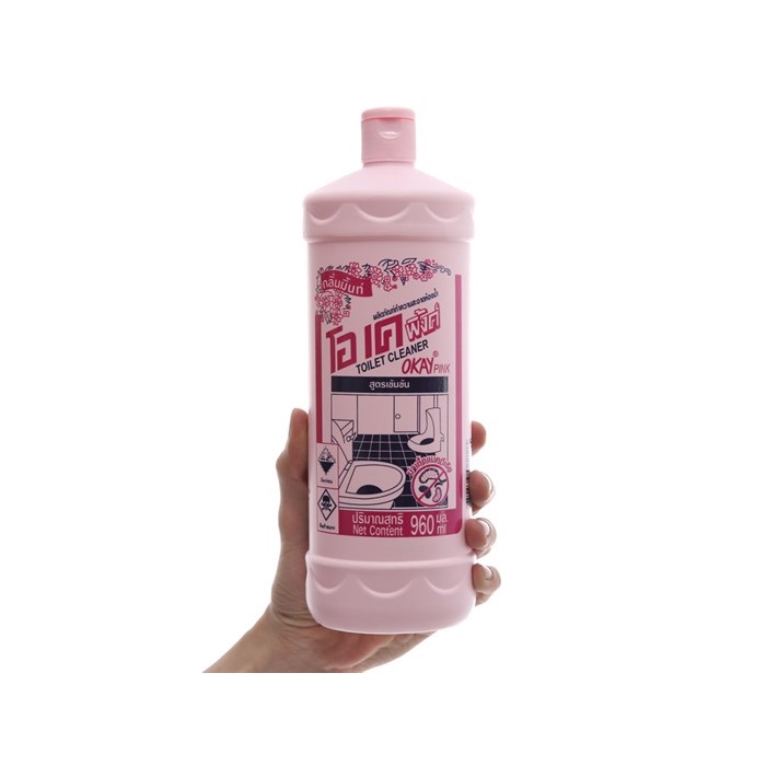 COMBO 02 CHAI NƯỚC TẨY TOILET OKAY PINK 960ML