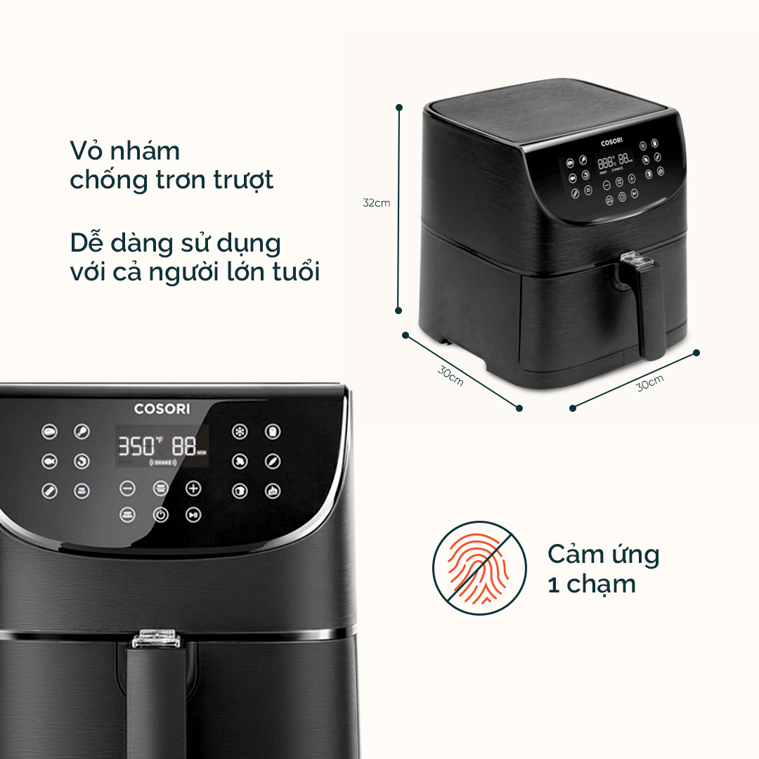 NỒI CHIÊN KHÔNG DẦU ĐIỆN TỬ COSORI (AIR FRYER) 5.8 Qt / 5.5 LÍT- HÀNG CHÍNH HÃNG