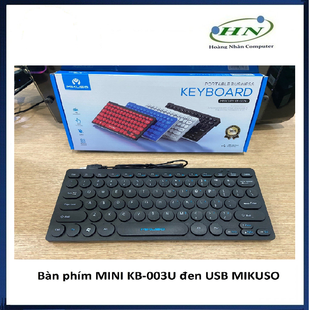 BÀN PHÍM KB-003U MKS MÀU ĐEN VỚI THIẾT KẾ NHỎ GỌN SIÊU TIỆN LỢI