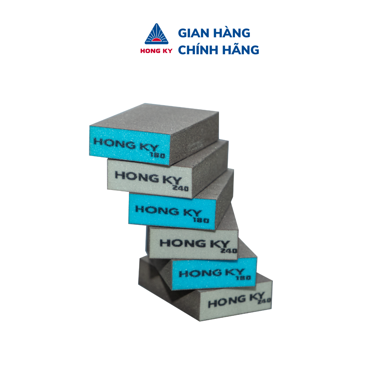 Bộ 5 miếng xốp chà nhám cầm tay 4 mặt A/O Hồng Ký - NX90001