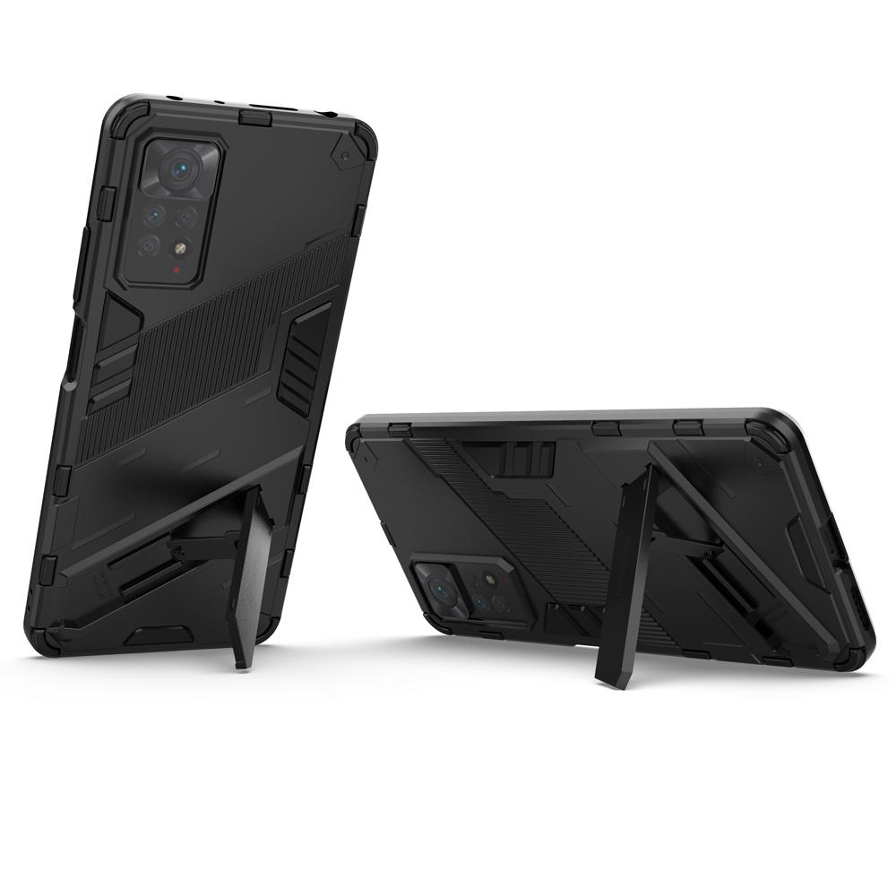Ốp lưng cho Xiaomi Redmi Note 11 11E 12 Pro 4G 5G chống sốc Iron Man PUNK cao cấp kèm giá đỡ