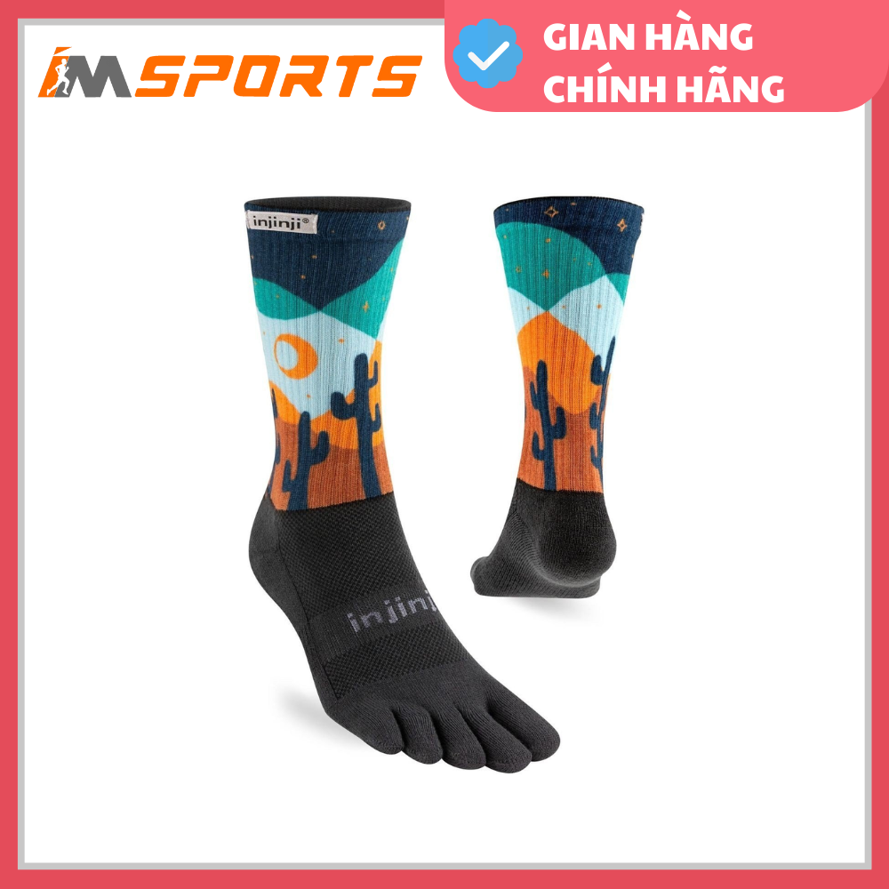 VỚ XỎ NGÓN CHẠY BỘ, THỂ THAO THOÁNG MÁT CHỐNG TRƯỢT INJINJI SPECTRUM TRAIL MIDWEIGHT CREW